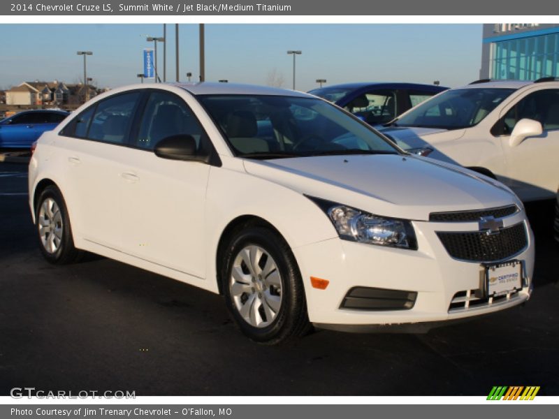 Summit White / Jet Black/Medium Titanium 2014 Chevrolet Cruze LS