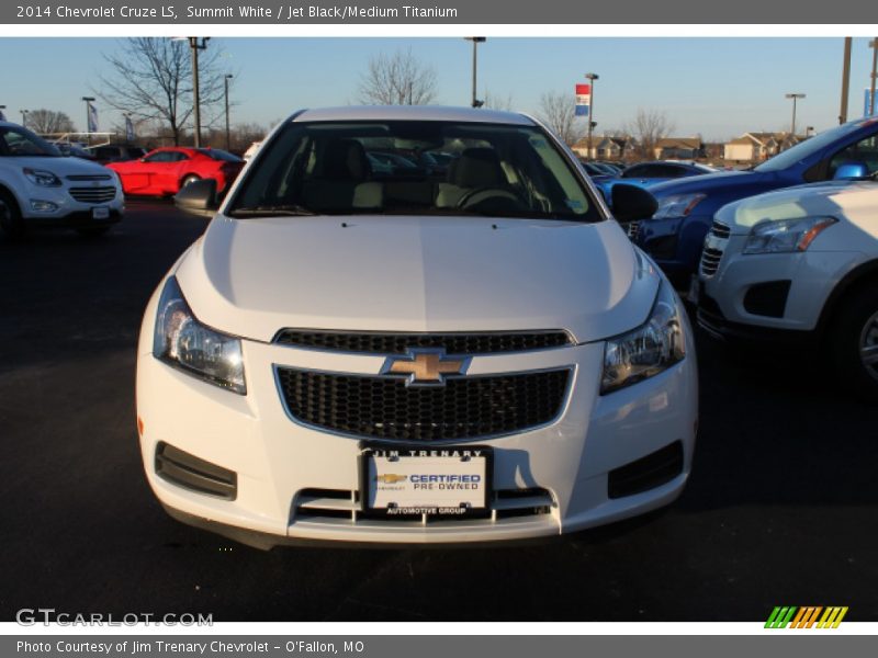 Summit White / Jet Black/Medium Titanium 2014 Chevrolet Cruze LS