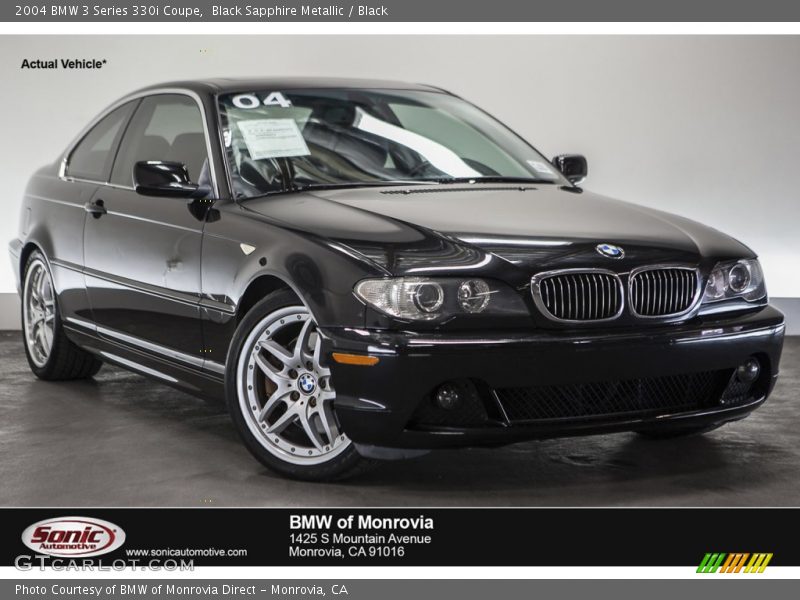 Black Sapphire Metallic / Black 2004 BMW 3 Series 330i Coupe