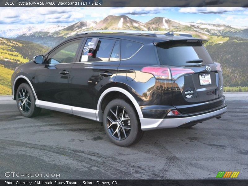 Black Sand Pearl / Black 2016 Toyota RAV4 SE AWD