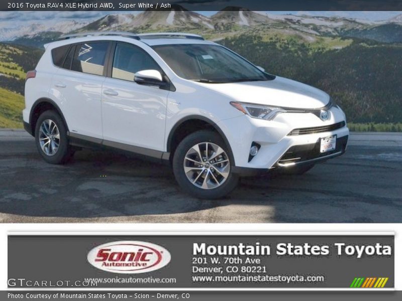 Super White / Ash 2016 Toyota RAV4 XLE Hybrid AWD