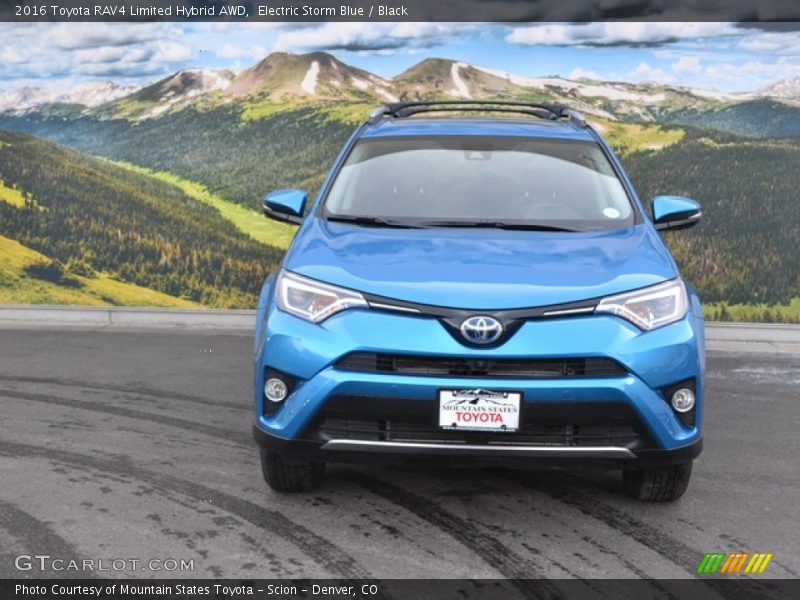 Electric Storm Blue / Black 2016 Toyota RAV4 Limited Hybrid AWD