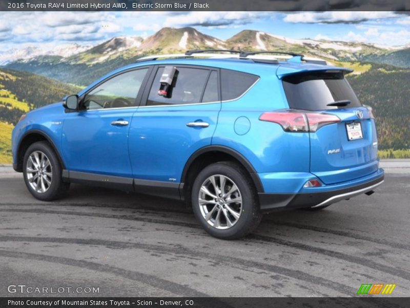 Electric Storm Blue / Black 2016 Toyota RAV4 Limited Hybrid AWD