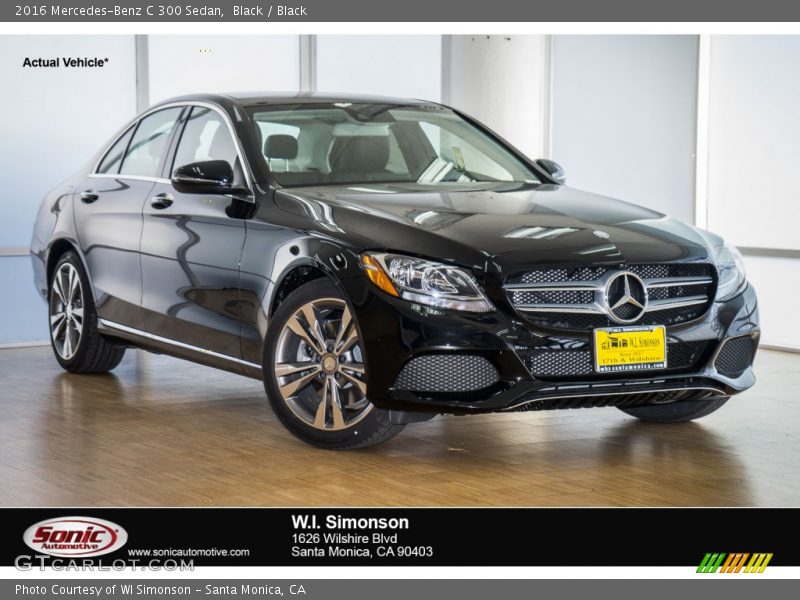 Black / Black 2016 Mercedes-Benz C 300 Sedan