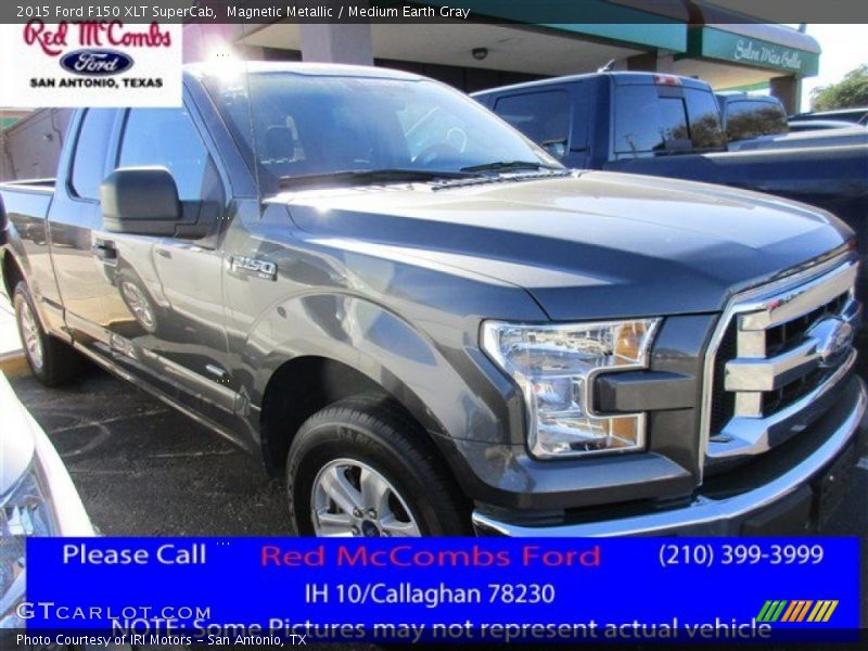 Magnetic Metallic / Medium Earth Gray 2015 Ford F150 XLT SuperCab