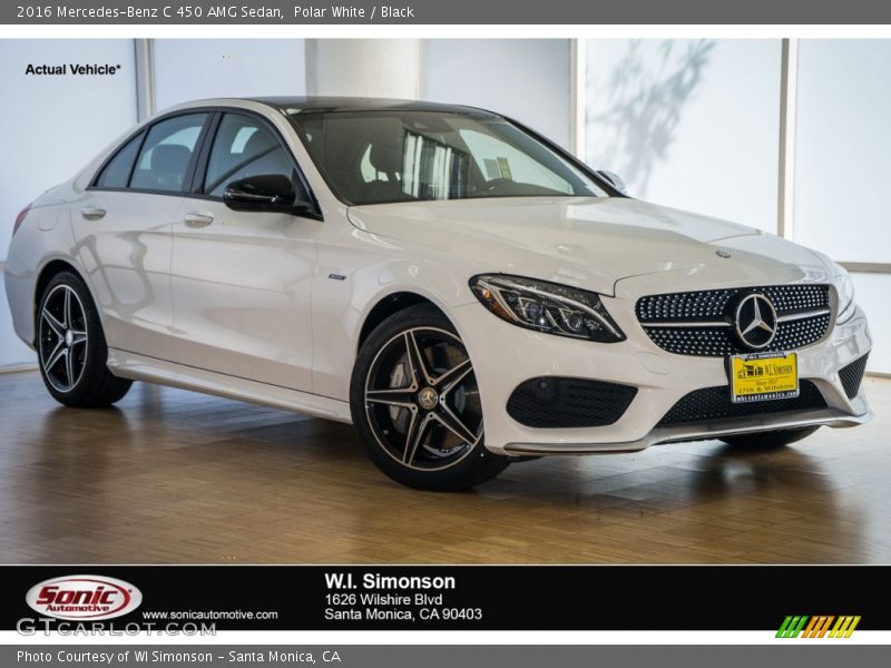 Polar White / Black 2016 Mercedes-Benz C 450 AMG Sedan