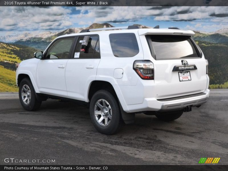 Super White / Black 2016 Toyota 4Runner Trail Premium 4x4