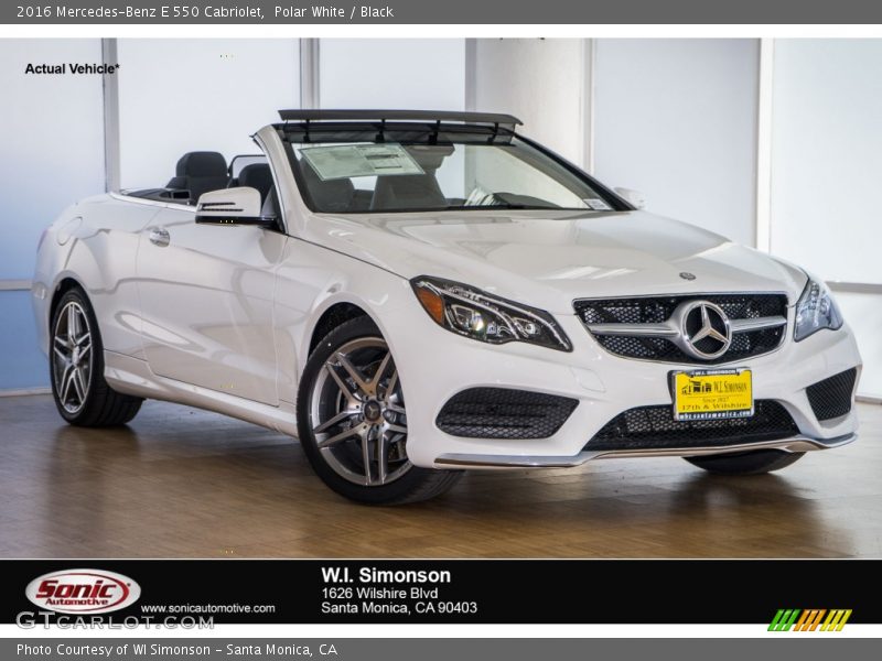 Polar White / Black 2016 Mercedes-Benz E 550 Cabriolet