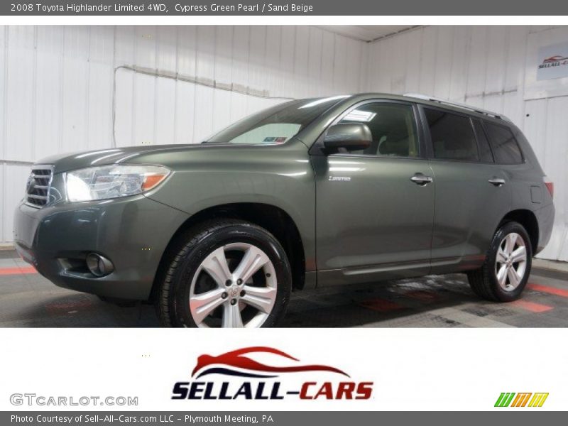 Cypress Green Pearl / Sand Beige 2008 Toyota Highlander Limited 4WD