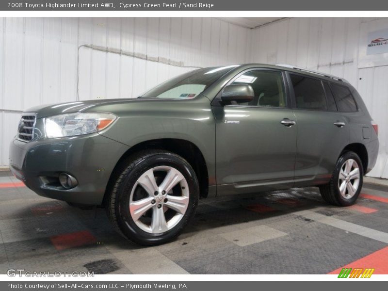 Cypress Green Pearl / Sand Beige 2008 Toyota Highlander Limited 4WD