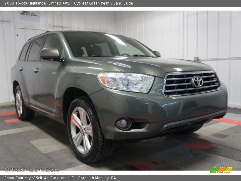 Cypress Green Pearl / Sand Beige 2008 Toyota Highlander Limited 4WD