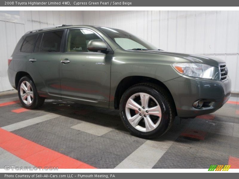 Cypress Green Pearl / Sand Beige 2008 Toyota Highlander Limited 4WD