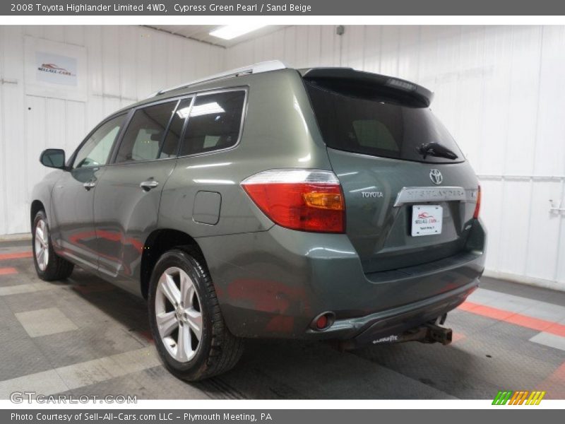 Cypress Green Pearl / Sand Beige 2008 Toyota Highlander Limited 4WD
