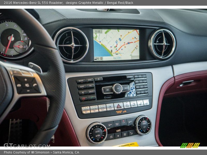 designo Graphite Metallic / Bengal Red/Black 2016 Mercedes-Benz SL 550 Roadster