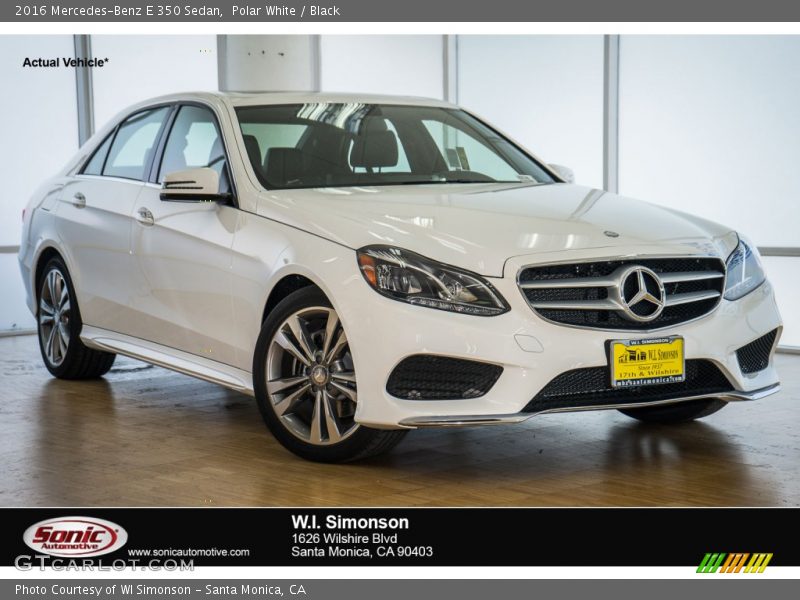 Polar White / Black 2016 Mercedes-Benz E 350 Sedan