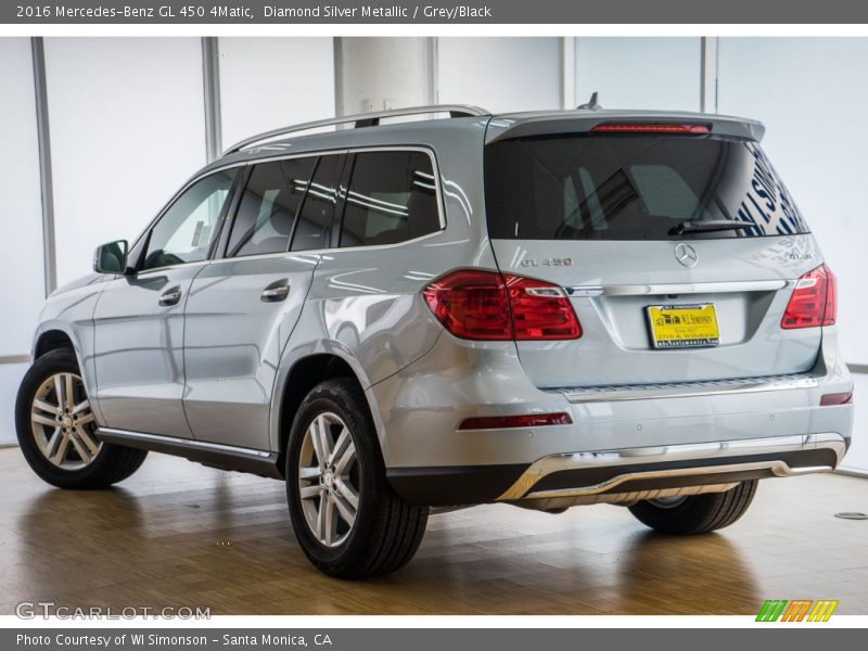 Diamond Silver Metallic / Grey/Black 2016 Mercedes-Benz GL 450 4Matic