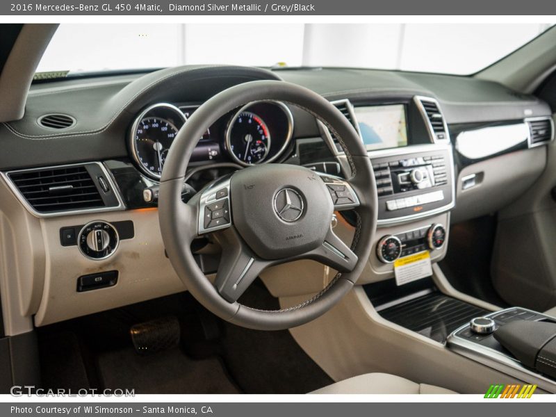 Diamond Silver Metallic / Grey/Black 2016 Mercedes-Benz GL 450 4Matic