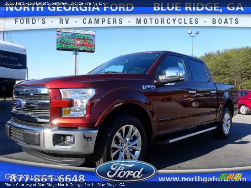 Bronze Fire / Black 2016 Ford F150 Lariat SuperCrew