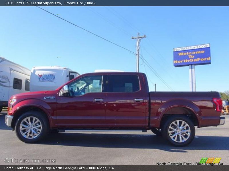 Bronze Fire / Black 2016 Ford F150 Lariat SuperCrew