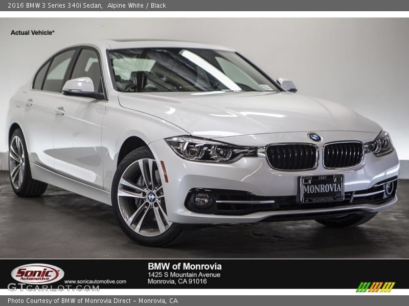 Alpine White / Black 2016 BMW 3 Series 340i Sedan