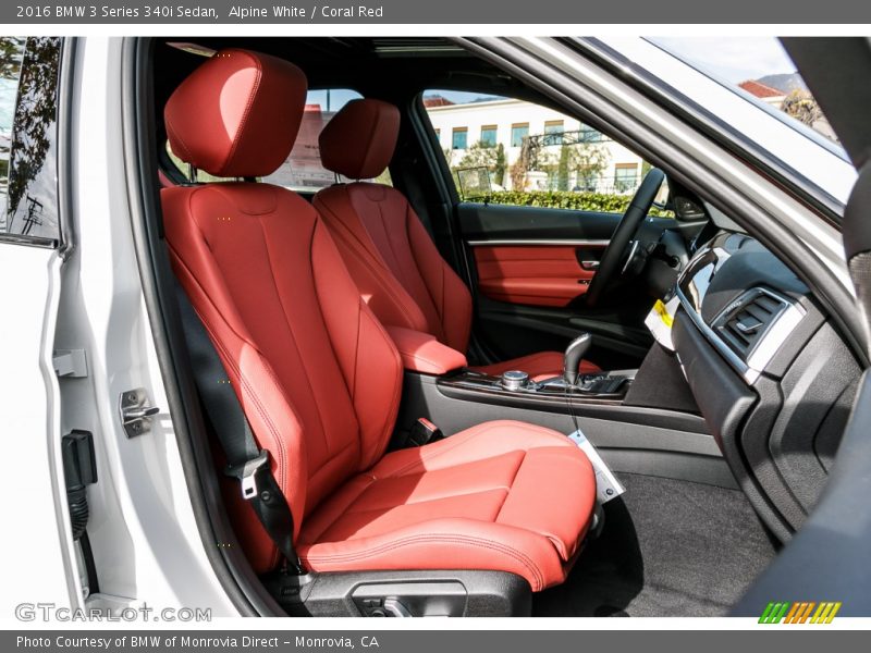 Alpine White / Coral Red 2016 BMW 3 Series 340i Sedan