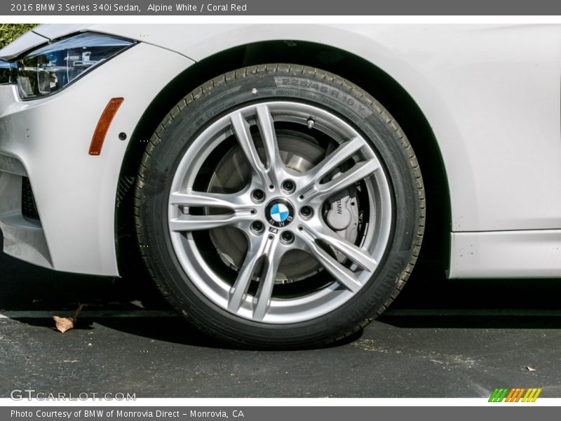 Alpine White / Coral Red 2016 BMW 3 Series 340i Sedan