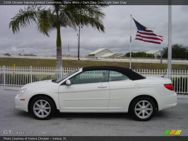 Stone White / Dark Slate Gray/Light Slate Gray 2008 Chrysler Sebring Limited Convertible