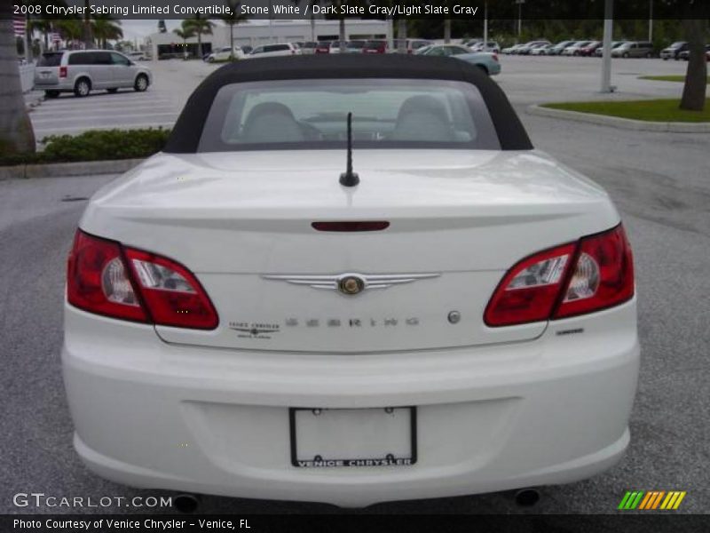 Stone White / Dark Slate Gray/Light Slate Gray 2008 Chrysler Sebring Limited Convertible