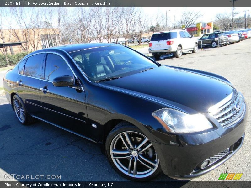 Black Obsidian / Graphite 2007 Infiniti M 45 Sport Sedan