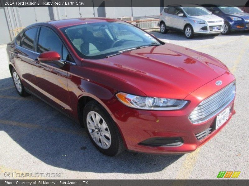 Ruby Red / Earth Gray 2014 Ford Fusion S