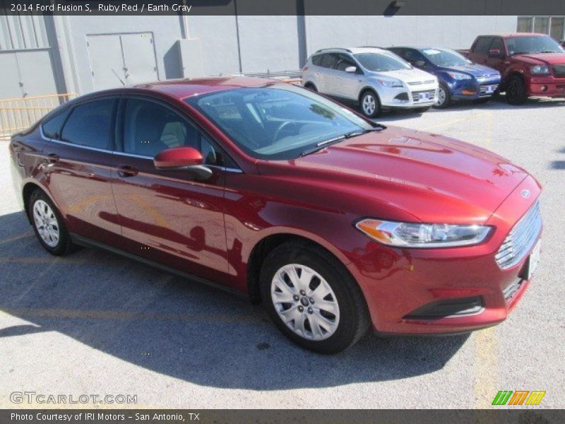 Ruby Red / Earth Gray 2014 Ford Fusion S