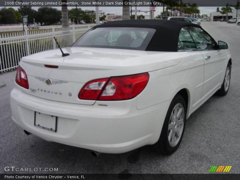 Stone White / Dark Slate Gray/Light Slate Gray 2008 Chrysler Sebring Limited Convertible