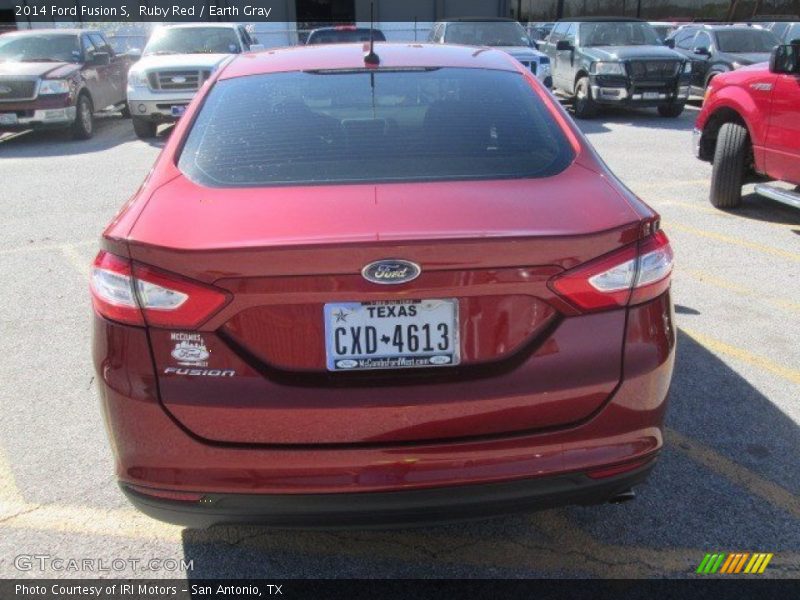 Ruby Red / Earth Gray 2014 Ford Fusion S