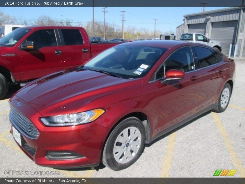 Ruby Red / Earth Gray 2014 Ford Fusion S