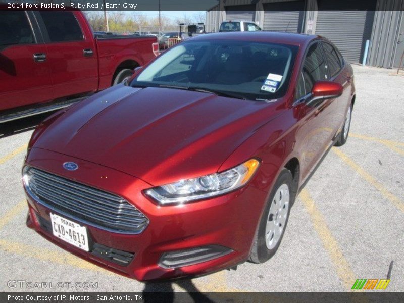 Ruby Red / Earth Gray 2014 Ford Fusion S