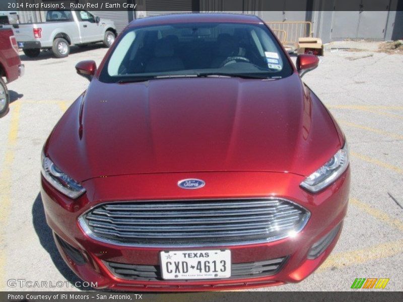 Ruby Red / Earth Gray 2014 Ford Fusion S