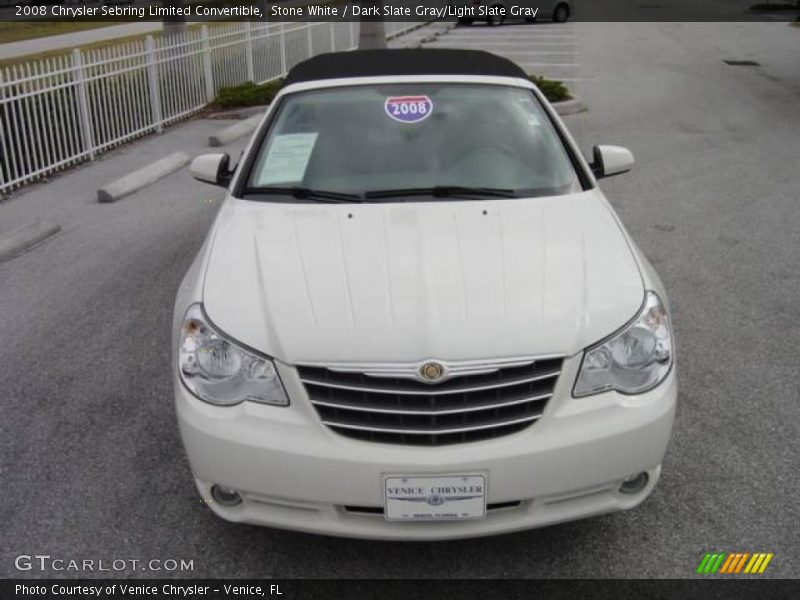 Stone White / Dark Slate Gray/Light Slate Gray 2008 Chrysler Sebring Limited Convertible