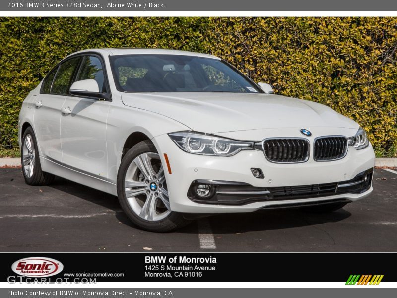 Alpine White / Black 2016 BMW 3 Series 328d Sedan