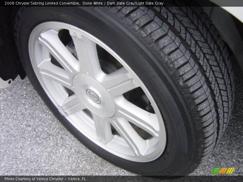 Stone White / Dark Slate Gray/Light Slate Gray 2008 Chrysler Sebring Limited Convertible