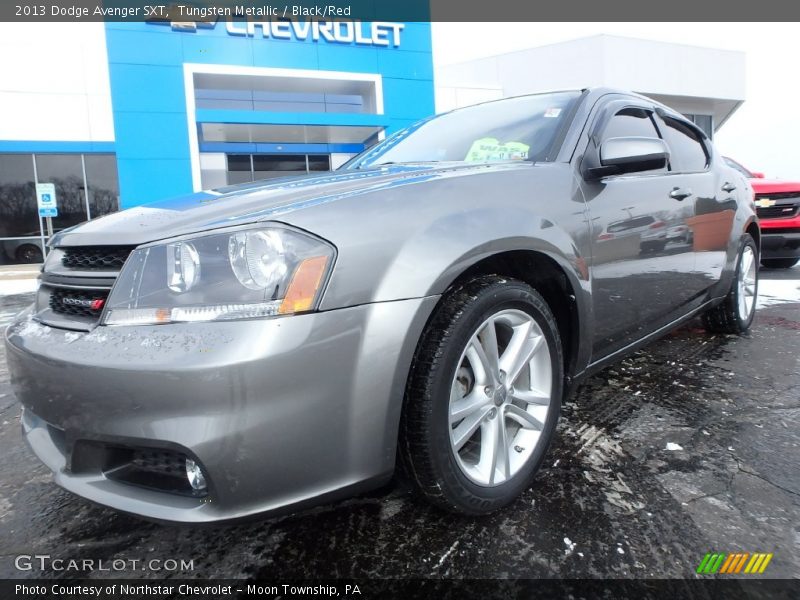 Tungsten Metallic / Black/Red 2013 Dodge Avenger SXT