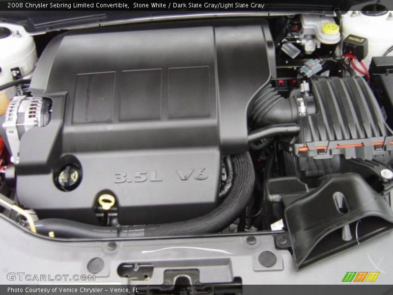Stone White / Dark Slate Gray/Light Slate Gray 2008 Chrysler Sebring Limited Convertible