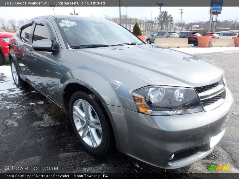 Tungsten Metallic / Black/Red 2013 Dodge Avenger SXT