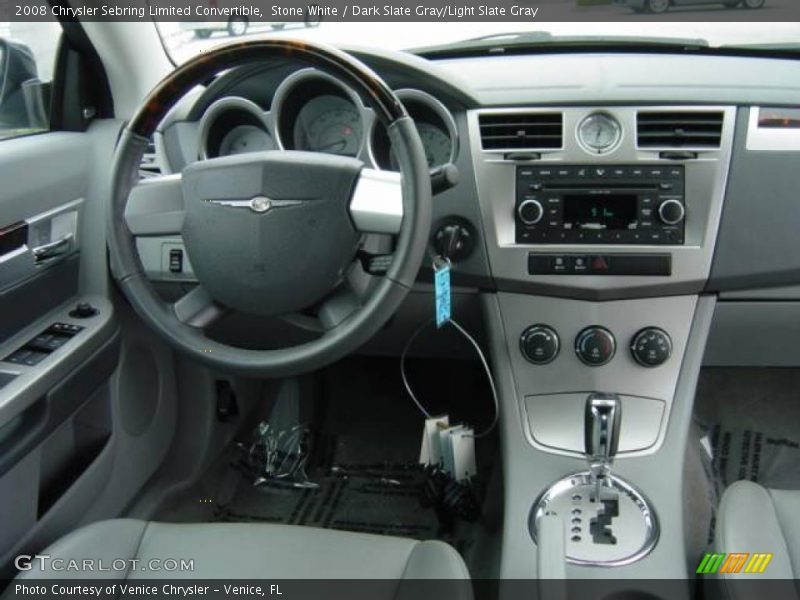 Stone White / Dark Slate Gray/Light Slate Gray 2008 Chrysler Sebring Limited Convertible