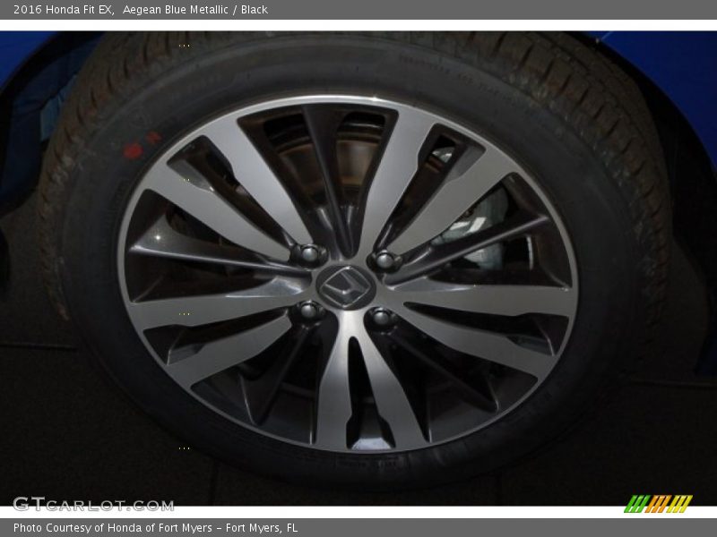 Aegean Blue Metallic / Black 2016 Honda Fit EX