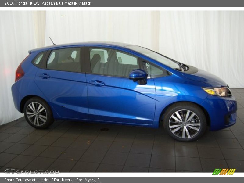 Aegean Blue Metallic / Black 2016 Honda Fit EX