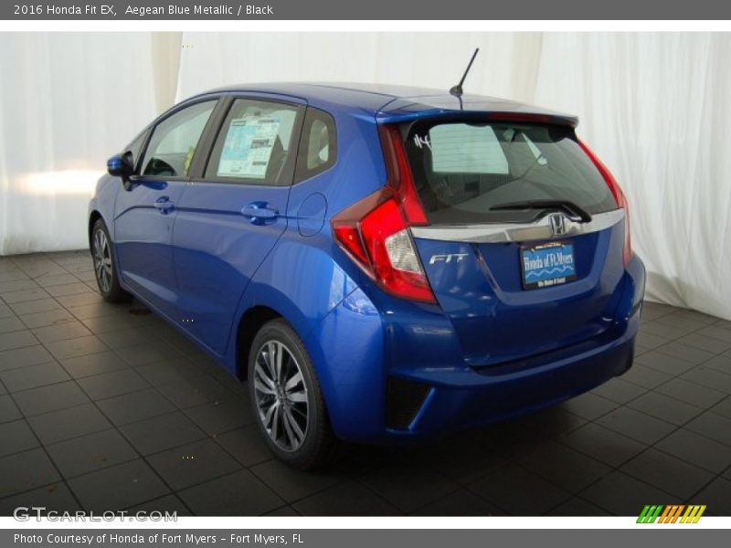 Aegean Blue Metallic / Black 2016 Honda Fit EX