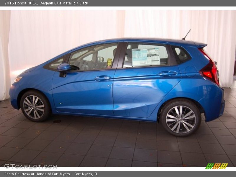 Aegean Blue Metallic / Black 2016 Honda Fit EX