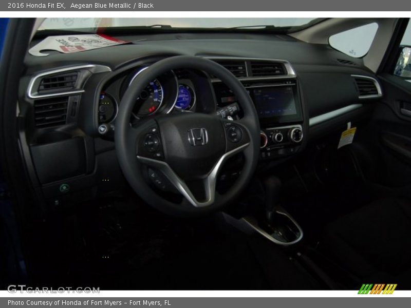 Aegean Blue Metallic / Black 2016 Honda Fit EX