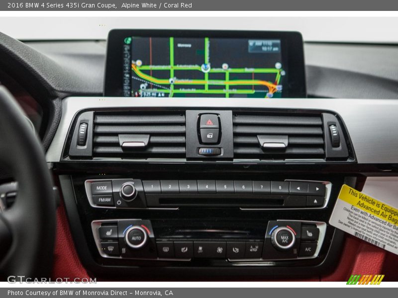 Alpine White / Coral Red 2016 BMW 4 Series 435i Gran Coupe
