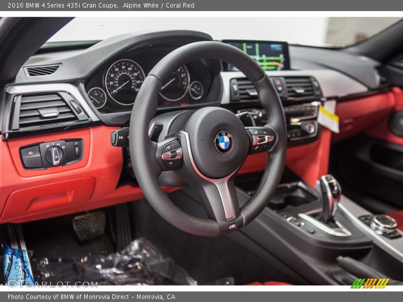Alpine White / Coral Red 2016 BMW 4 Series 435i Gran Coupe